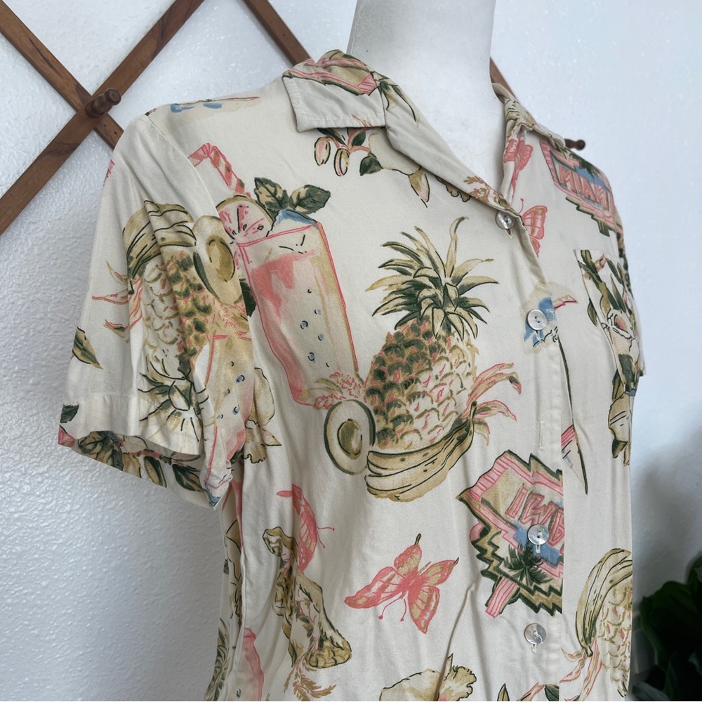Crazy Horse Miami Button Down Top